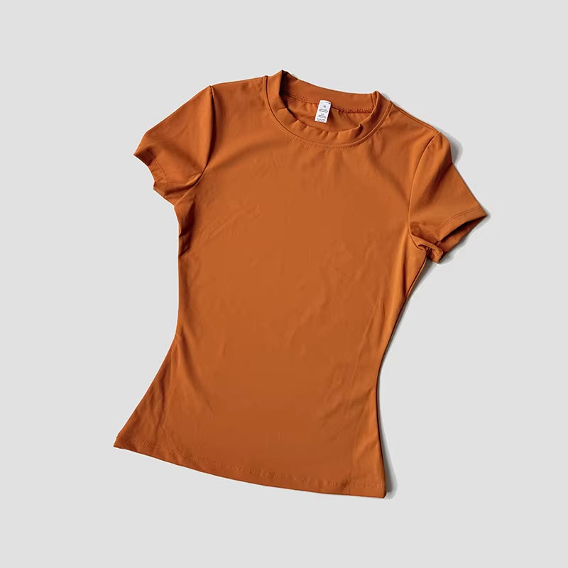 Women Yoga Top Seamless Sport T Shirts Fitness Clothes Short Sleeve Yoga Shirt Gym Top Running Active Wear