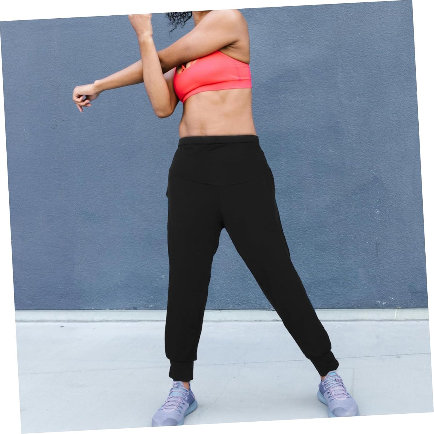 Maternity Yoga Pants Women Seamless High Waisted Leggings Pregnancy Workout Lounge Activewear Black L Size Comfortable Stretchable Gym Clothes