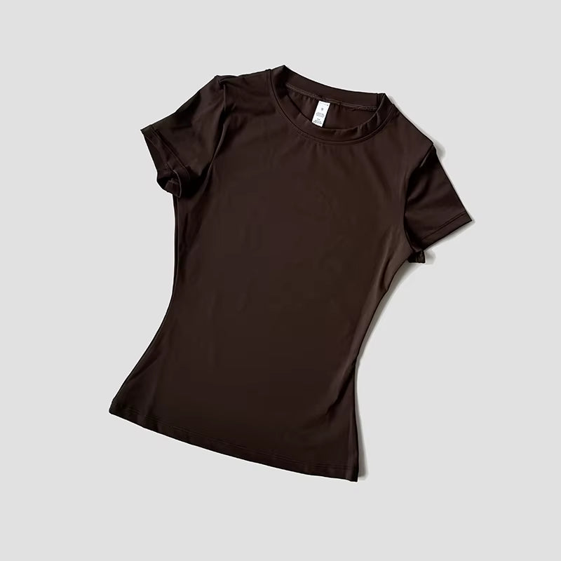 Women Yoga Top Seamless Sport T Shirts Fitness Clothes Short Sleeve Yoga Shirt Gym Top Running Active Wear