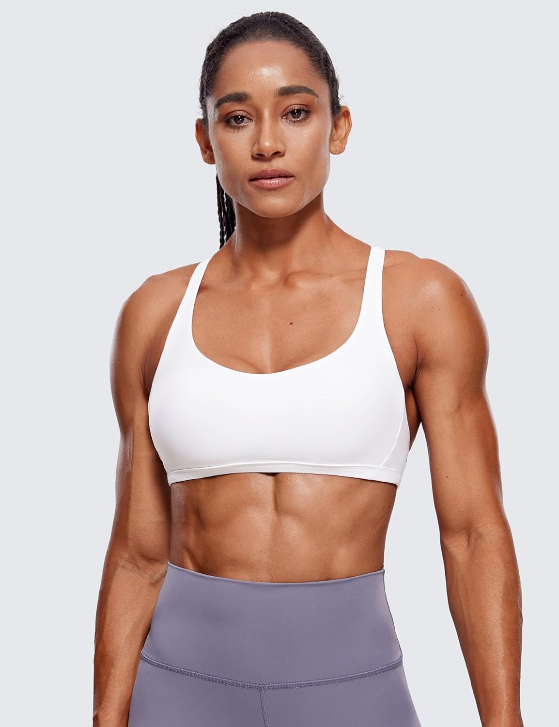 Women'S Removable Pads Yoga Top Cross Strappy Back Sports Bra