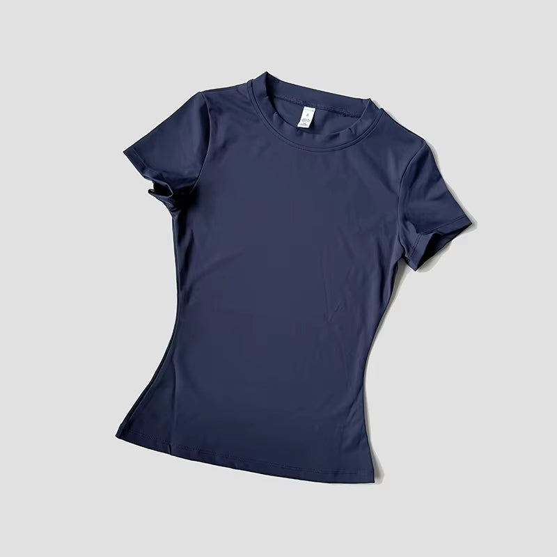 Women Yoga Top Seamless Sport T Shirts Fitness Clothes Short Sleeve Yoga Shirt Gym Top Running Active Wear