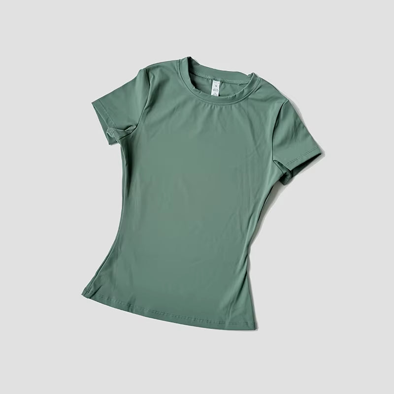 Women Yoga Top Seamless Sport T Shirts Fitness Clothes Short Sleeve Yoga Shirt Gym Top Running Active Wear