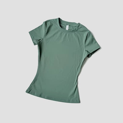 Women Yoga Top Seamless Sport T Shirts Fitness Clothes Short Sleeve Yoga Shirt Gym Top Running Active Wear